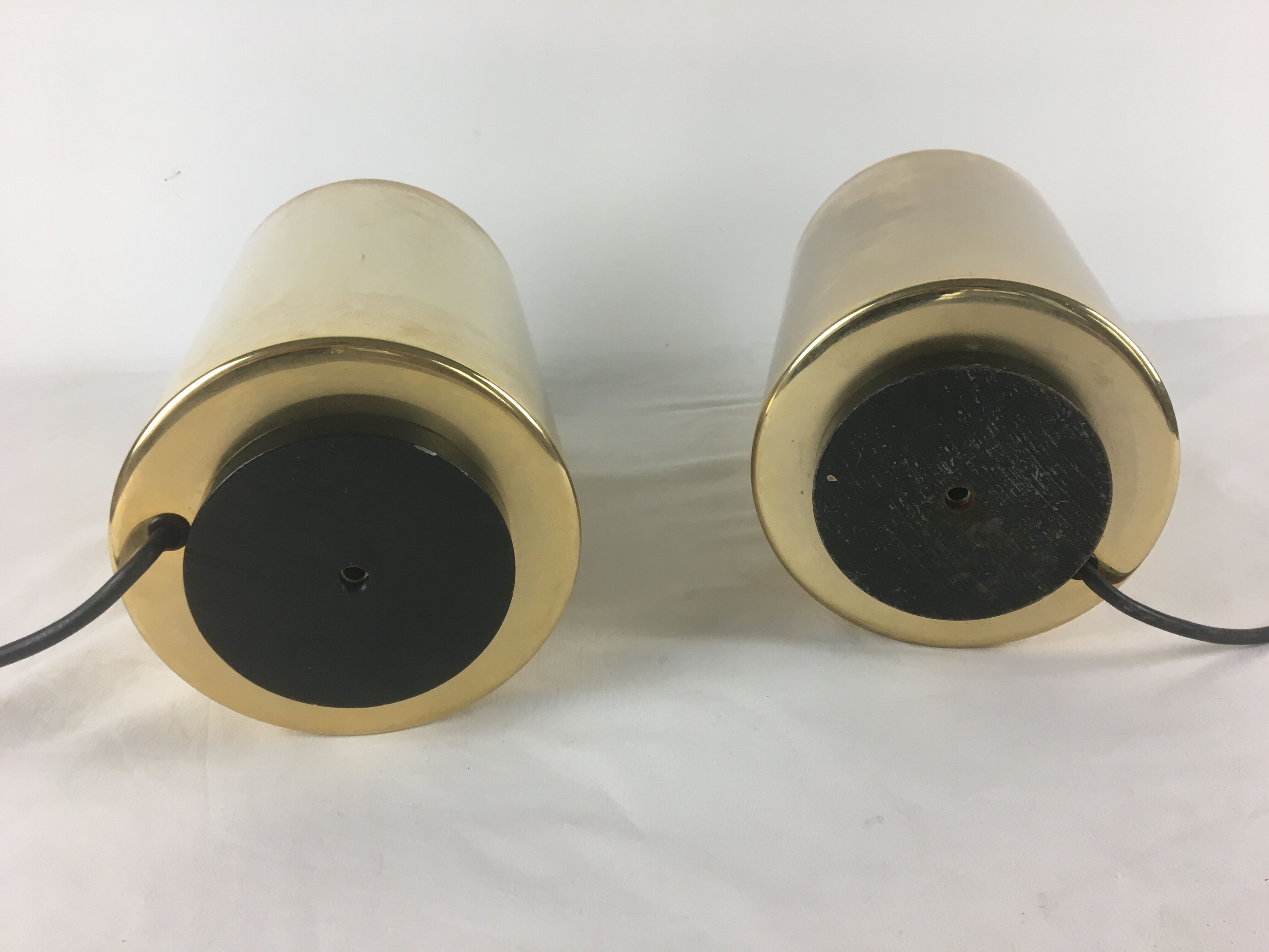 Pair of table lamps in brass model corfu by Roger Nathan