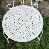 Armchair and garden chair in wrought iron