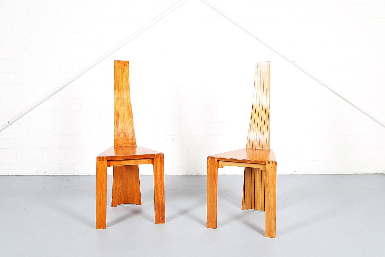 Set of two Cherry Pearl Dot Plank Back Chairs by Robert Williams, Islington