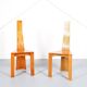 Set of two Cherry Pearl Dot Plank Back Chairs by Robert Williams, Islington