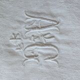 Set of 12 embroidered initial napkins - AG