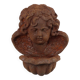 Garden ornament Cast iron Angel Cherub Water vessel Rust color