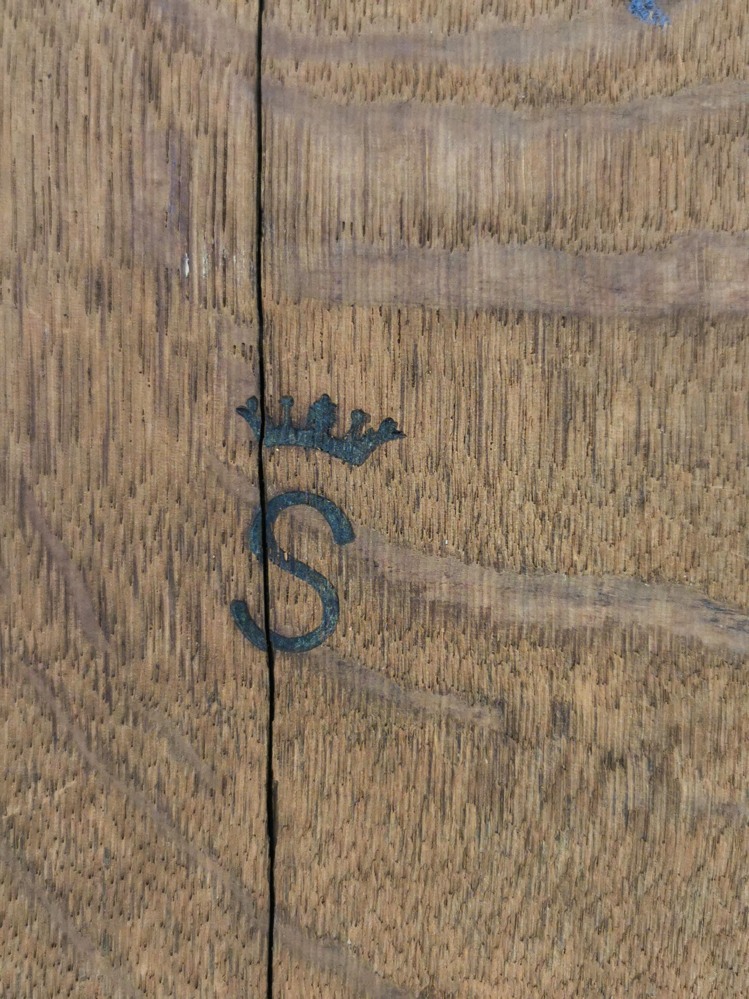 Antique Mahogany Royal Crown Stamped Pembroke Table
