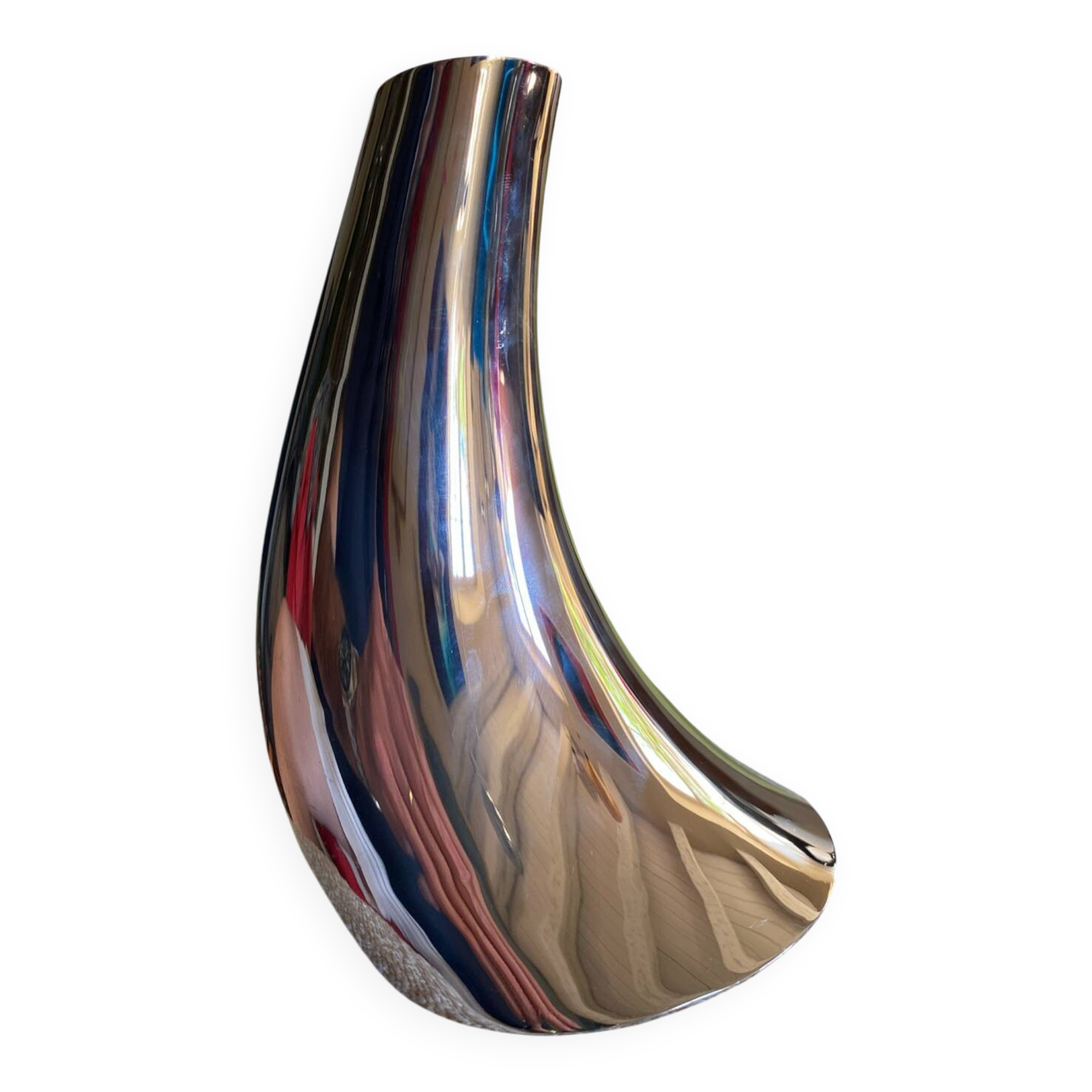 Vase acier poli de Constantin Wortmann pour Georg Jensen enn2000