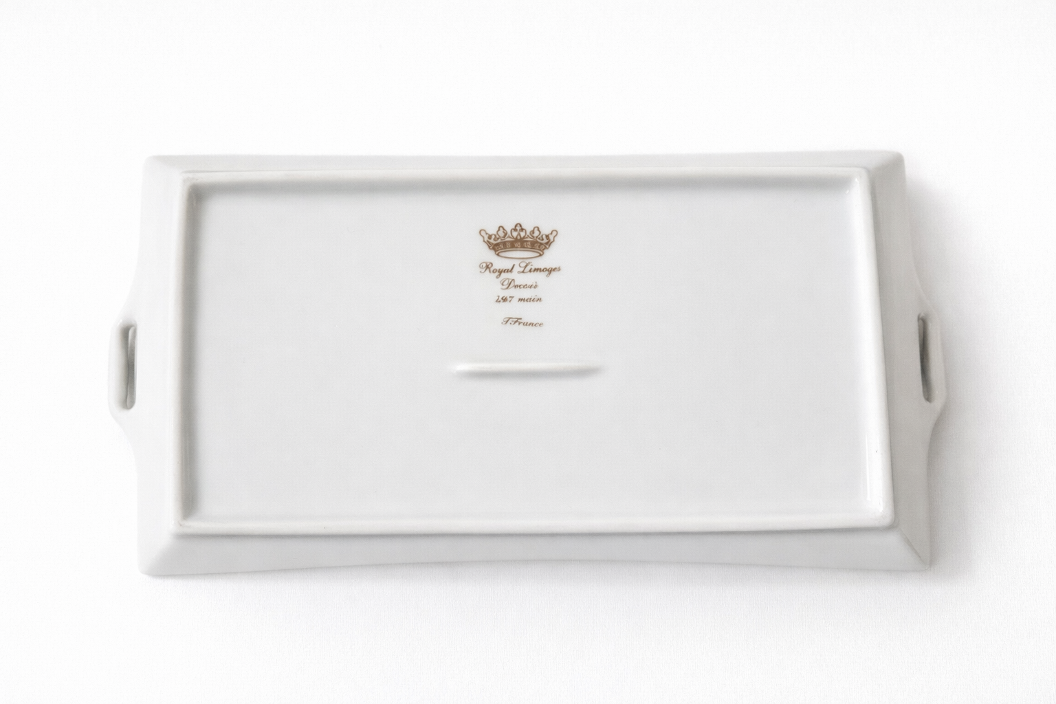 Royal Limoges Porcelain Empty Pocket Plate - Vintage Gold