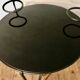 NICE SCANDINAVIAN DESIGN COFFEE TABLE IN METAL AND GLASS 1950.