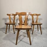 Set of 4 pine chairs