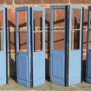 Portes doubles, deux battants, bois massif (Lot de 4)