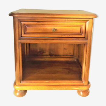 Rustic bedside table in solid cherry