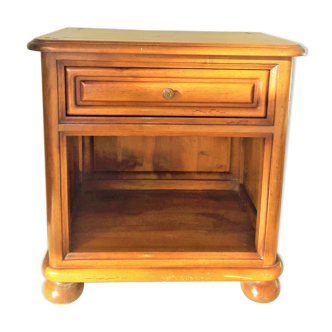 Rustic bedside table in solid cherry