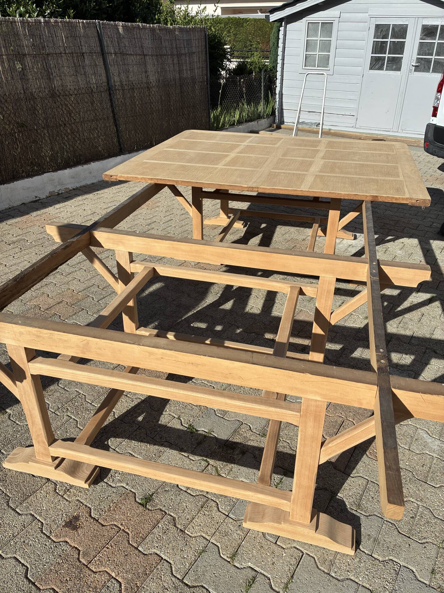 Solid oak farmhouse table