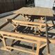 Solid oak farmhouse table
