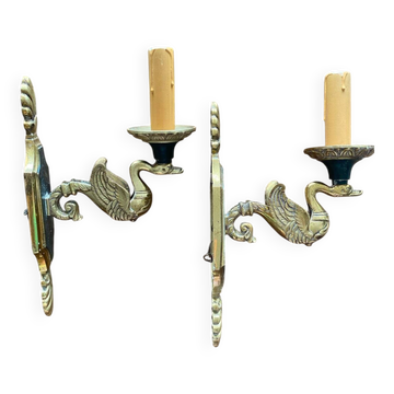 Pair of wall sconces Lucien Gau 166