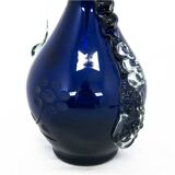 Pichet en cristal bleu
