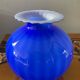 Large Murano glass spherical vase in two-tone glass paste