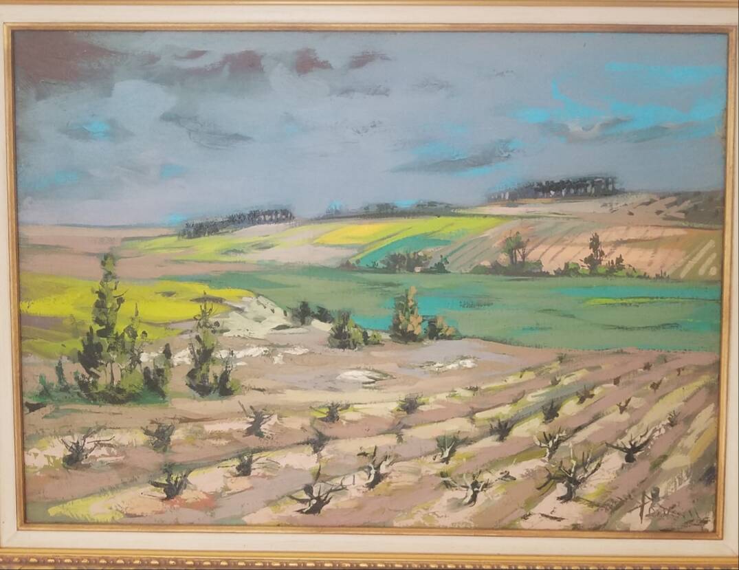 Vintage oil painting on canvas