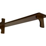 Vintage wall shelve rack bookshelf in oak wood minimalist