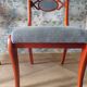 Rare - Set of 4 Louis Philippe/restoration style chairs with medallion - Colour blue / cherry wood