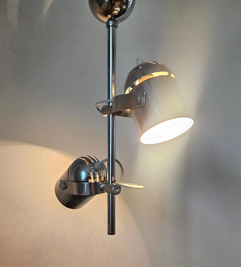 Rare Chrome Ceiling Lamp from the Mid-Century, Lidokov, 1970s