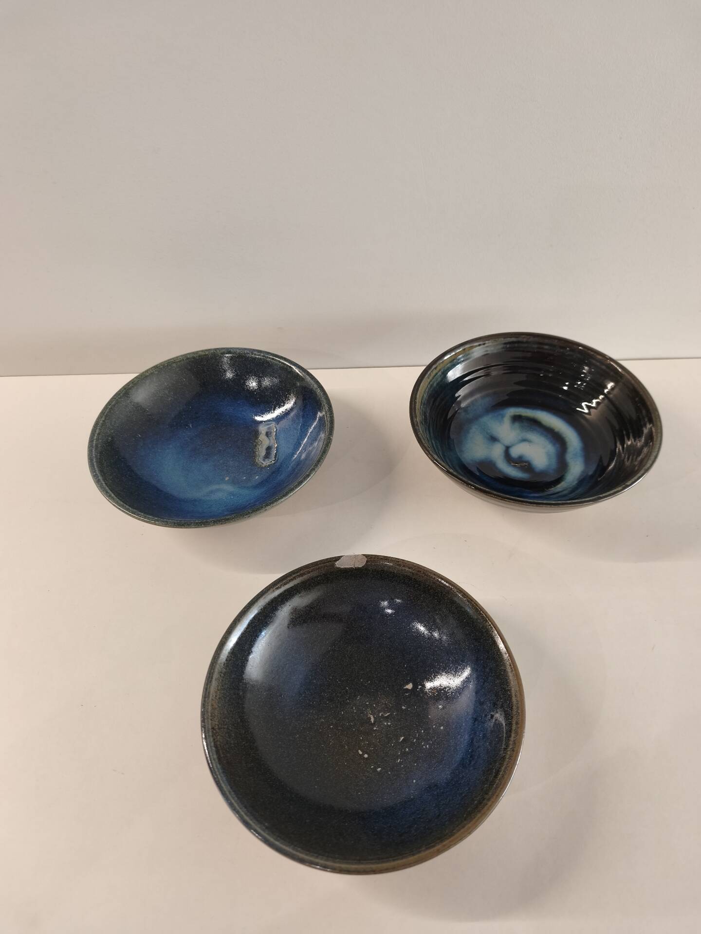 Set of 3 stoneware bowls La Borne