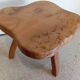 Freeform elm burl tripod coffee table