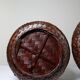 Pair of vintage nesting handmade Japanese woven bamboo baskets