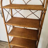 Rattan bookcase shelf