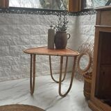 Small banbou tripod table from the 70s