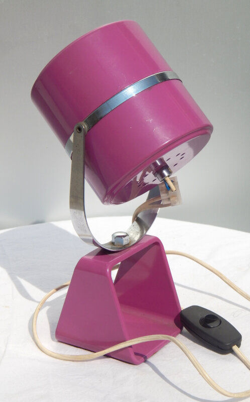 Purple metal floor lamp from the 70s, space age