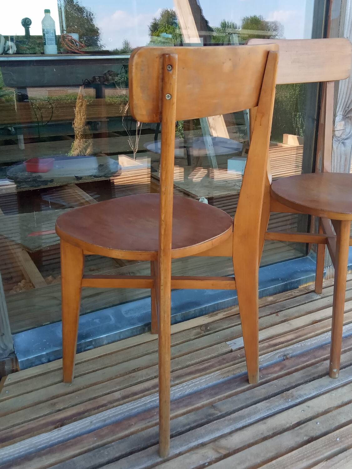 Pair of 1950s bistro chairs