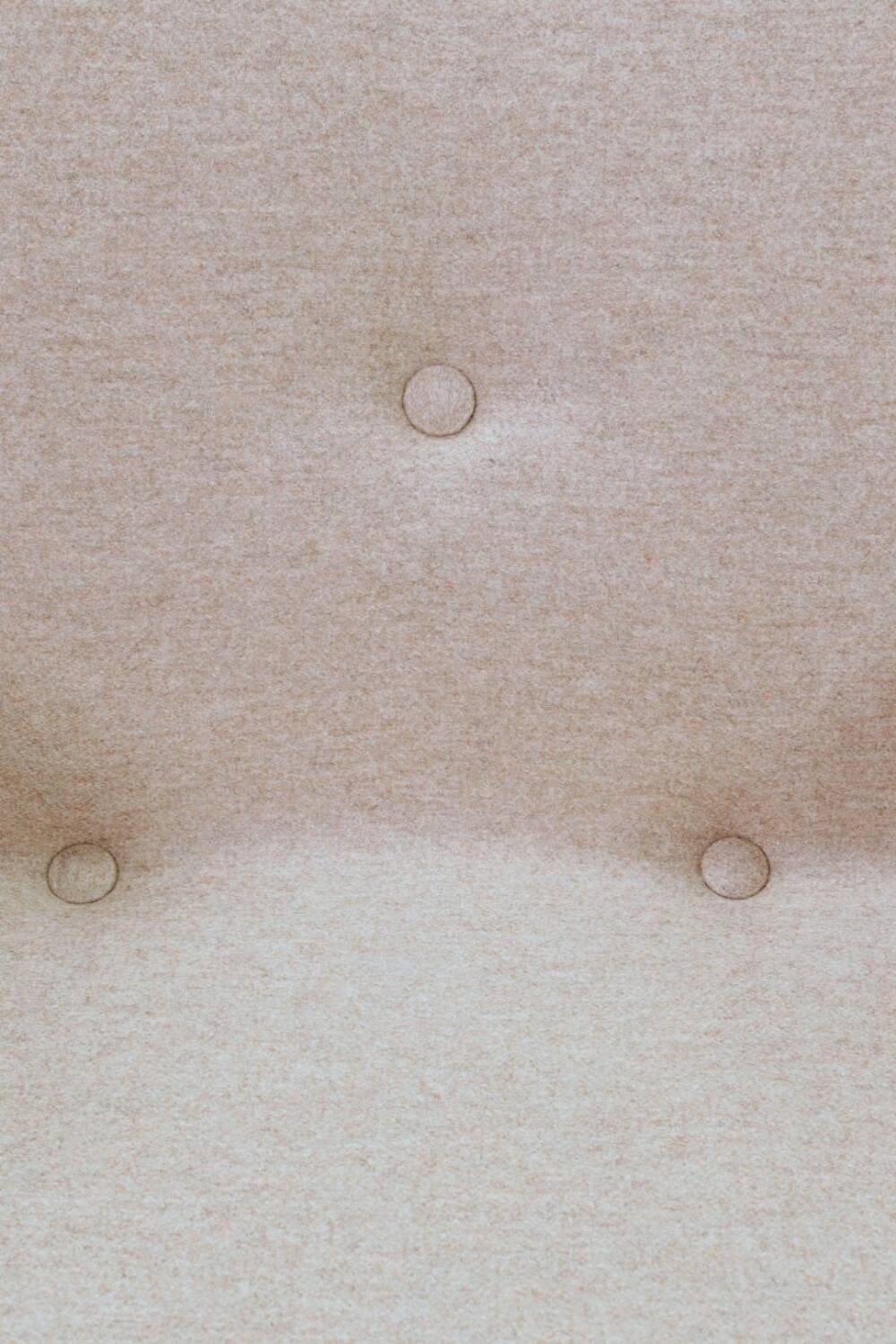 Vintage pair armchair, oak wood, wool upholstery, fully refurbished