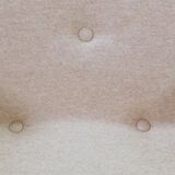 Vintage pair armchair, oak wood, wool upholstery, fully refurbished