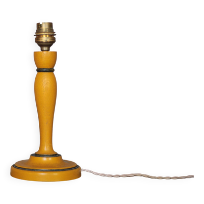 Lampe bois, pied de lampe bois vintage, lampe à poser, lampe de salon, lamp