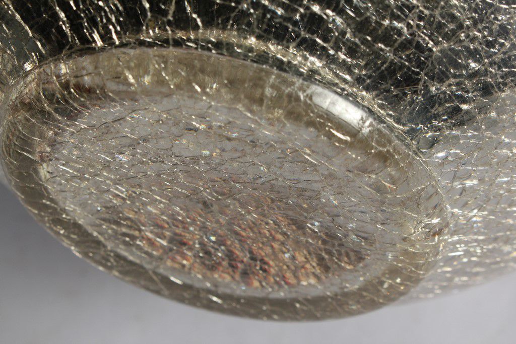 Art Deco lamp ball of cracked mercurized glass