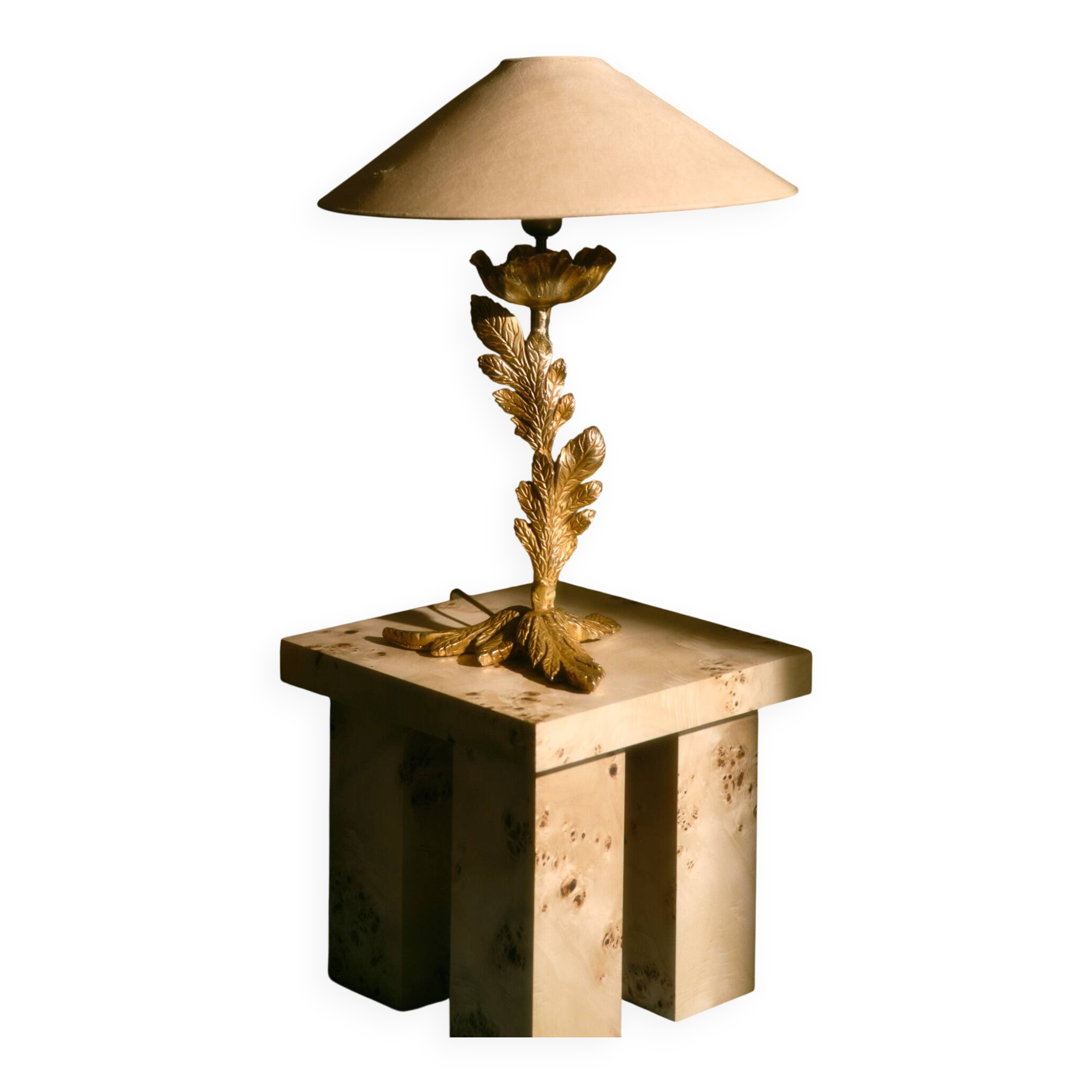 Bronze table lamp, fondica, 1980s