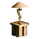 Bronze table lamp, fondica, 1980s