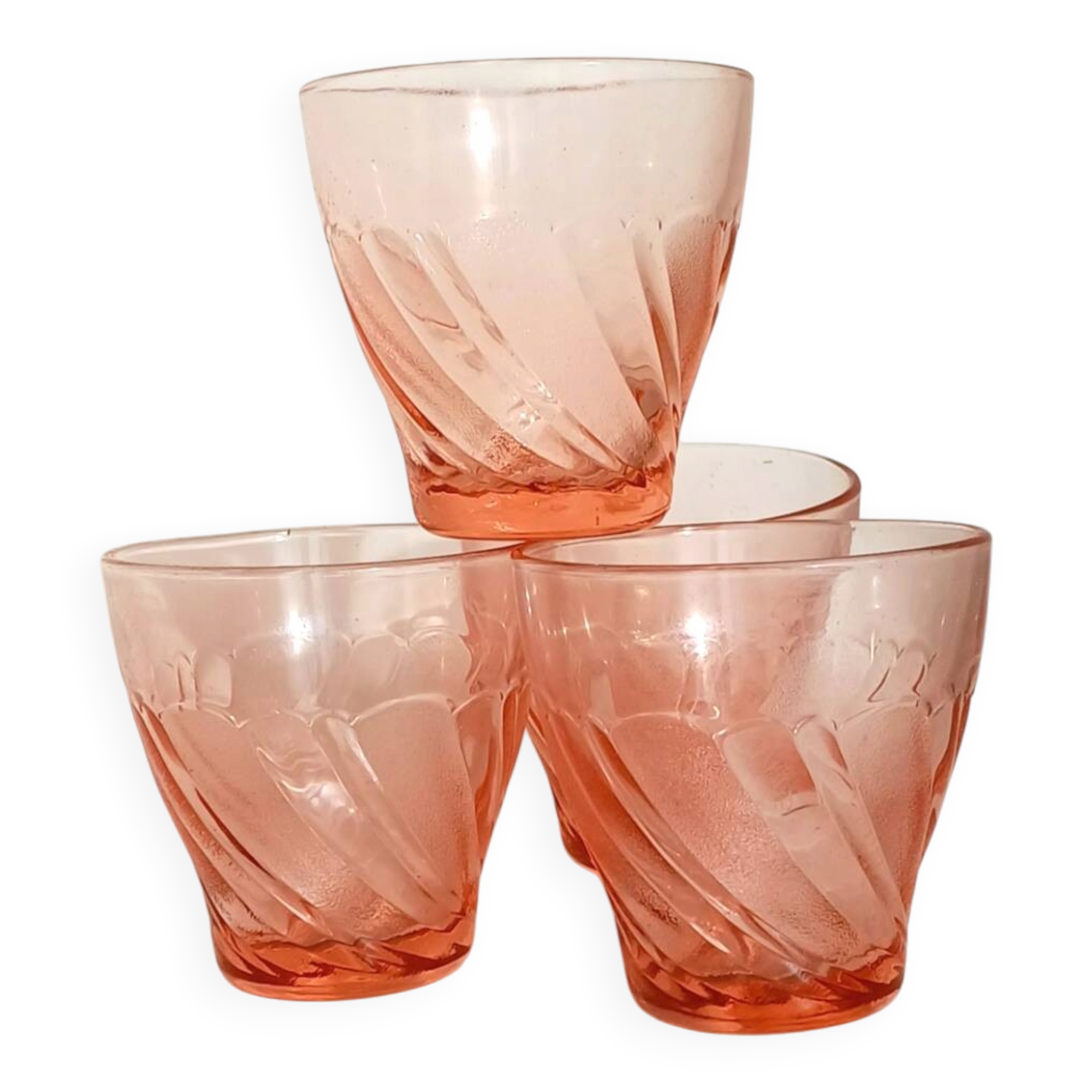 Vintage pink glass