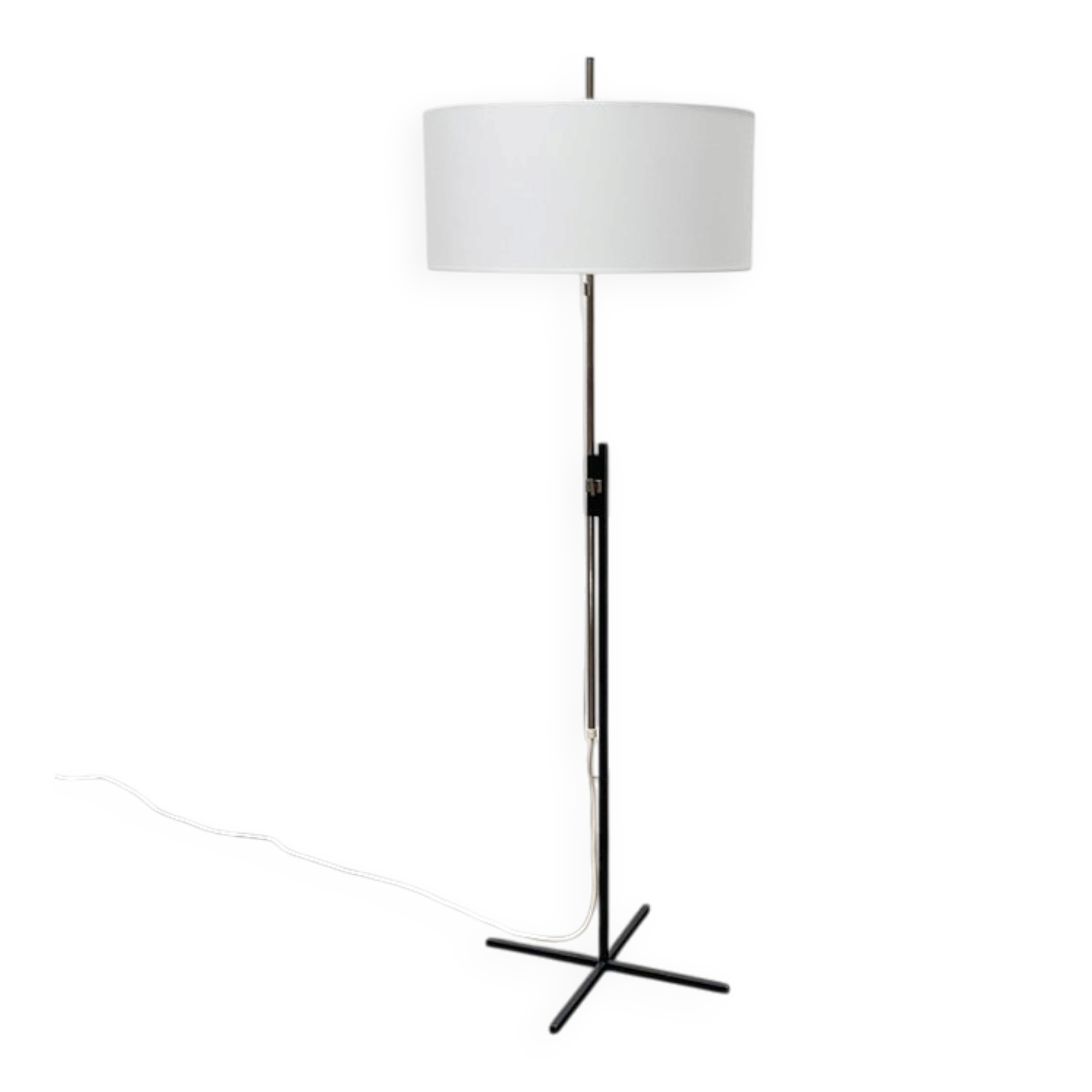 Mid-century German minimalist floor lamp by Kaiser Idell / Kaiser Leuchten, 1960s.
