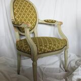 Louis XVI-style arm medallion armchair