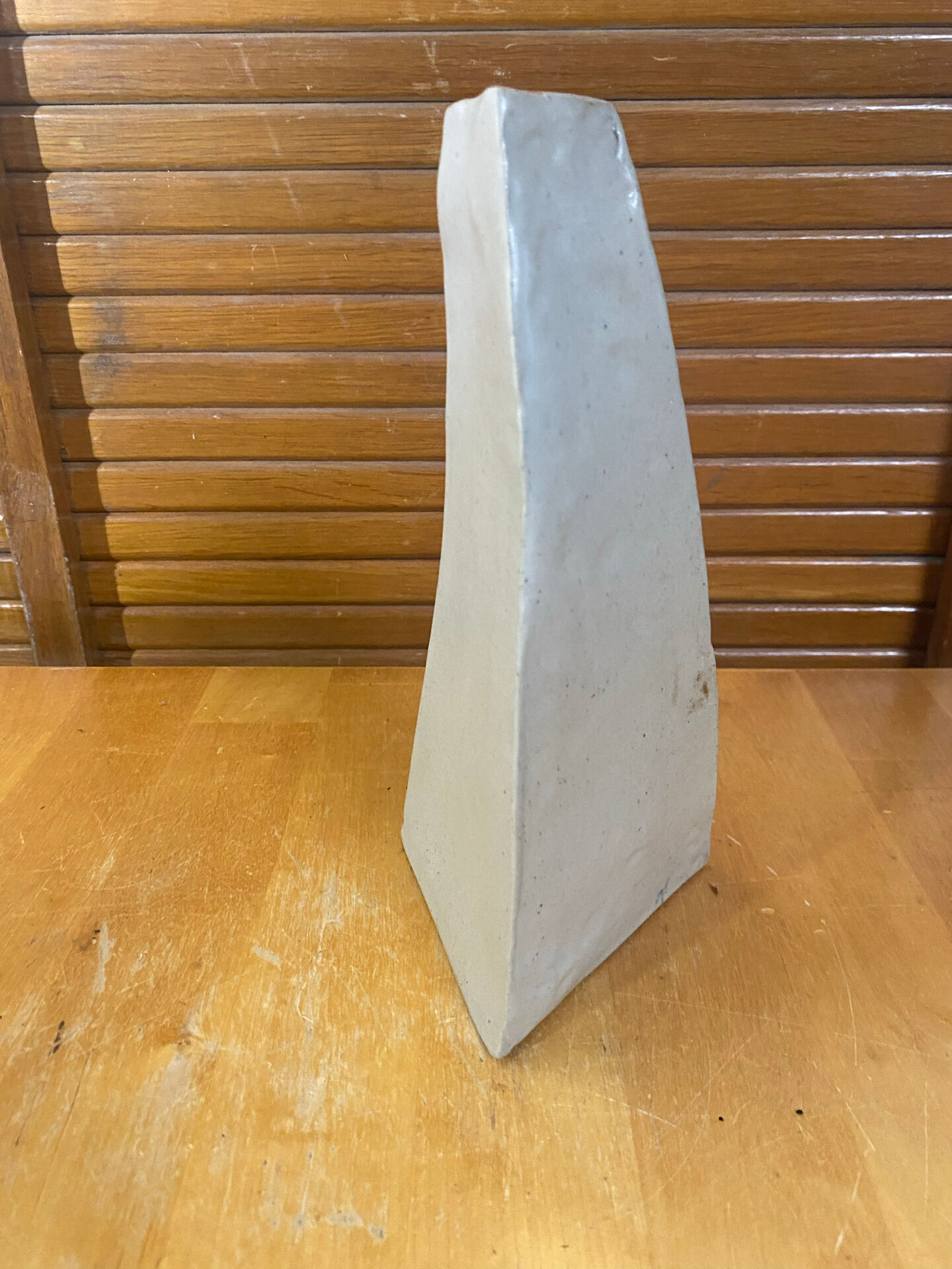 Hilborn vase pottery design grey ceramic geometric lines vintage
