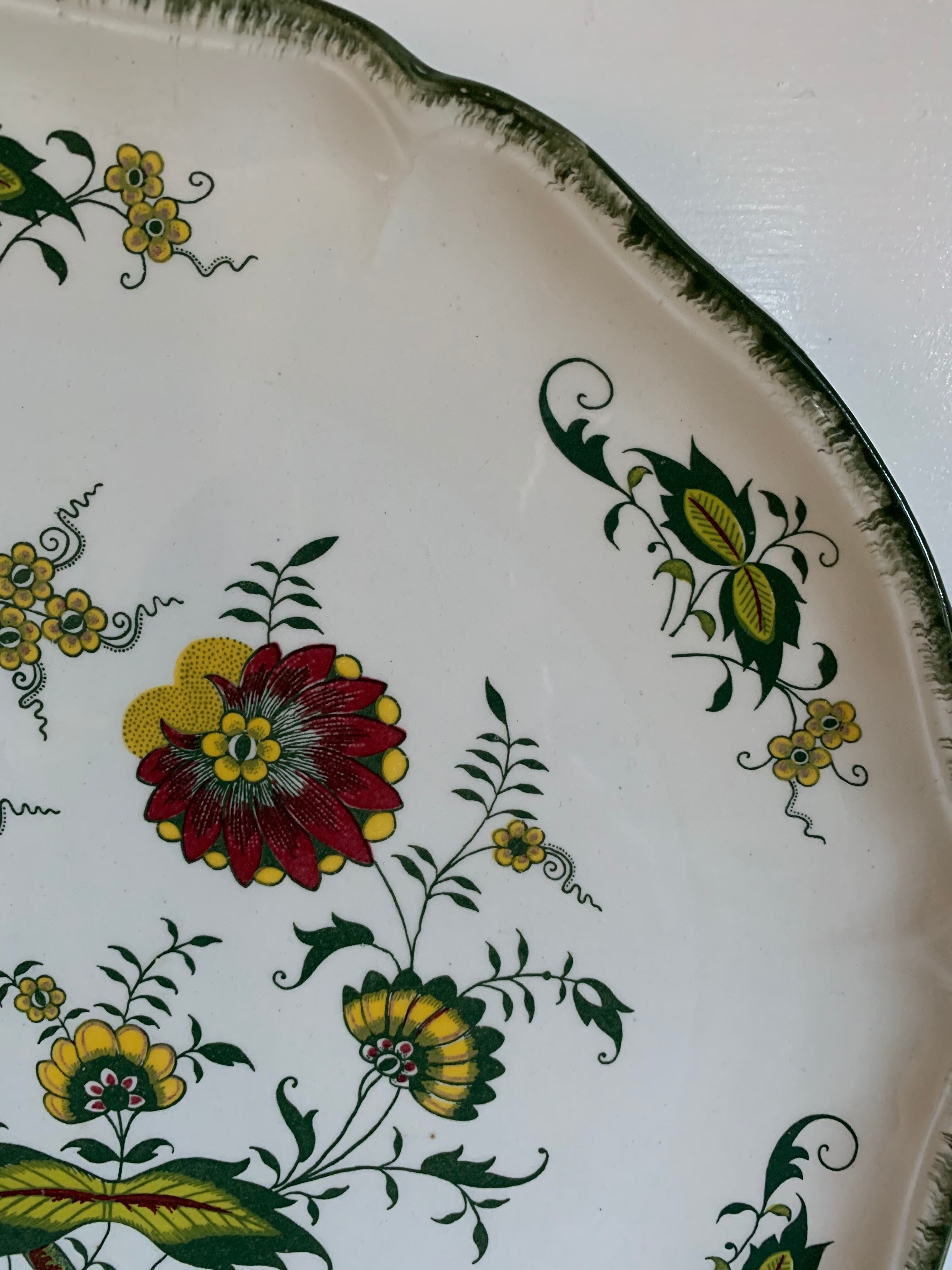 Large earthenware dish Digoin Sarreguemines