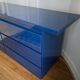 Console / commode David Lange – Laque bleu profond – 6 tiroirs – 156 cm – A