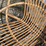 Pair of rattan patio armchairs
