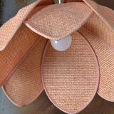 Suspension en rotin fleur