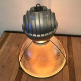 Suspension lamp holophane gray prismatic glass