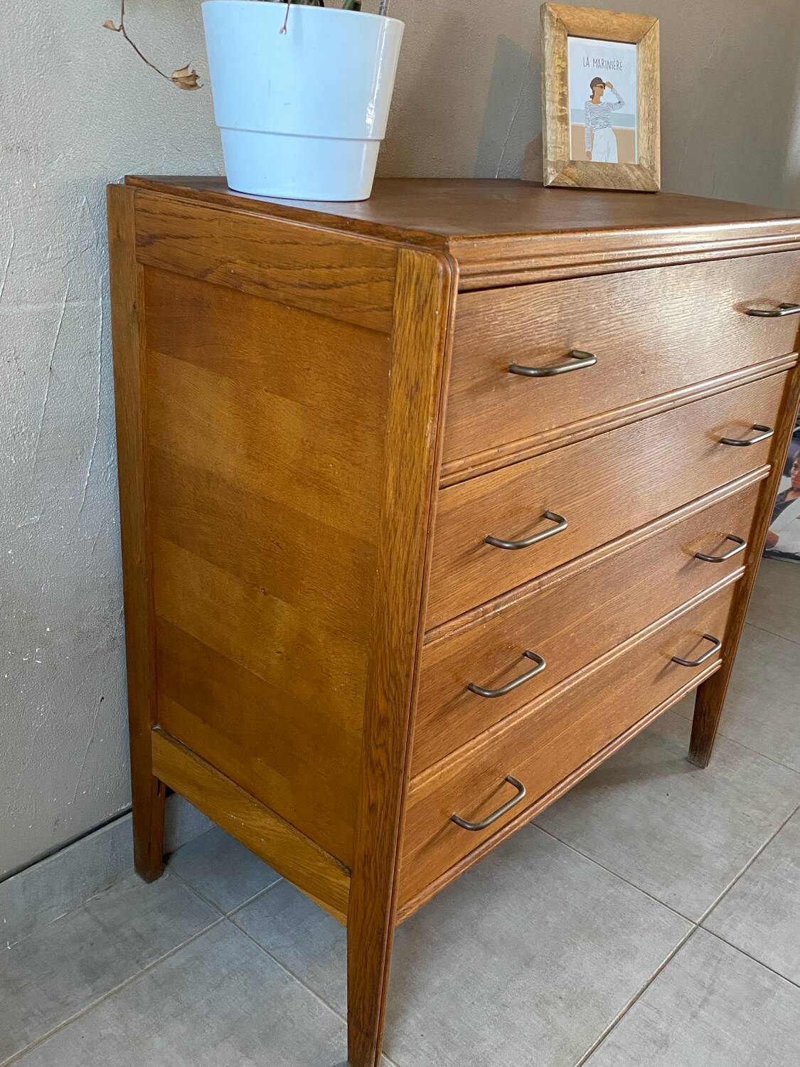 Commode vintage en chêne des années 60