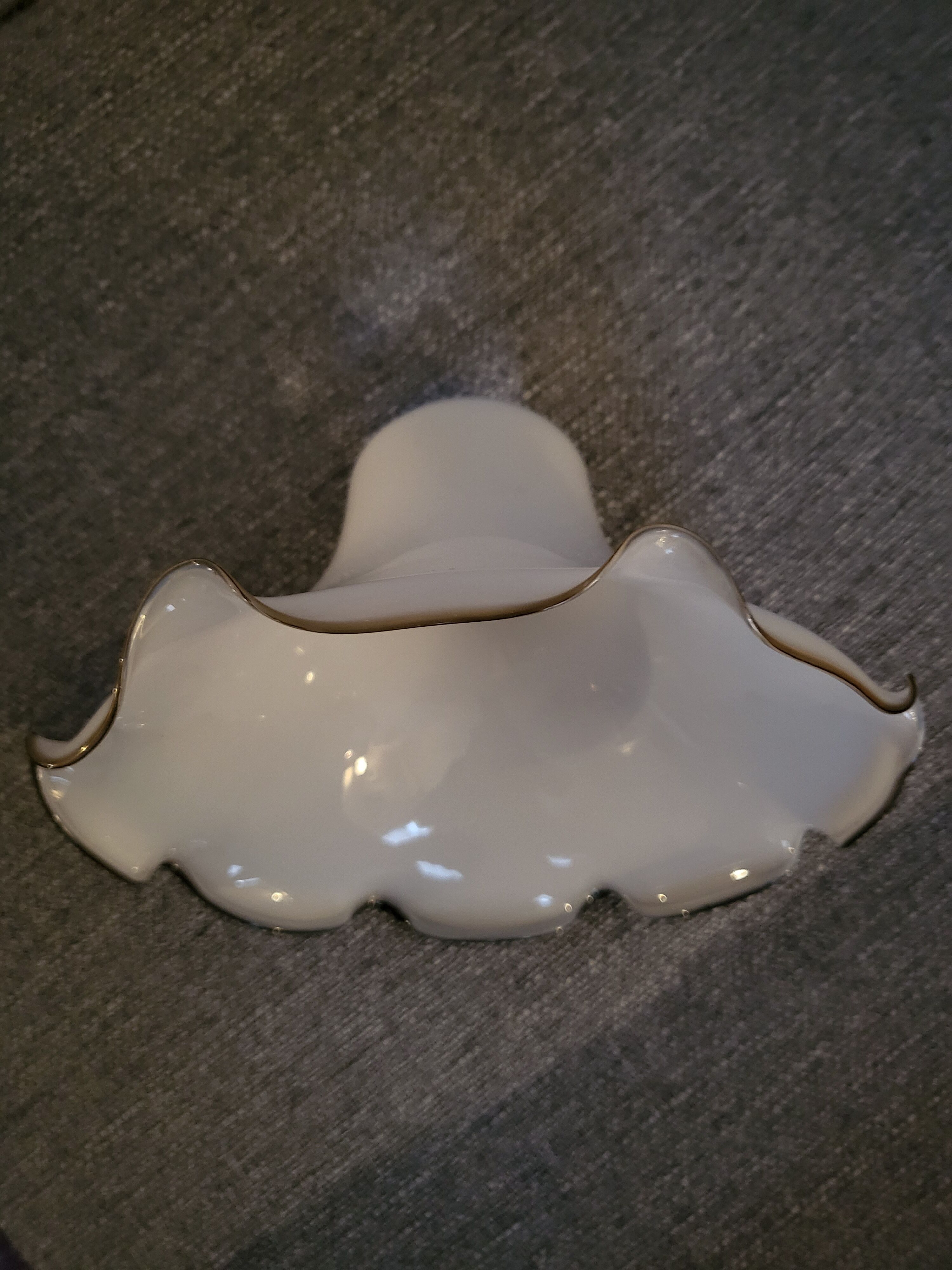 White opaline lampshade art-deco