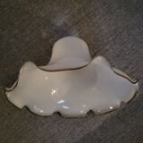 White opaline lampshade art-deco