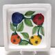 Set of Six Vintage Square Hand-Crafted Earthenware Plates by De Simone, Italy