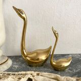 Golden brass birds